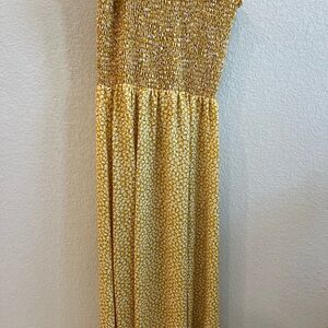 RESA Butter Yellow Floral Midi Dress